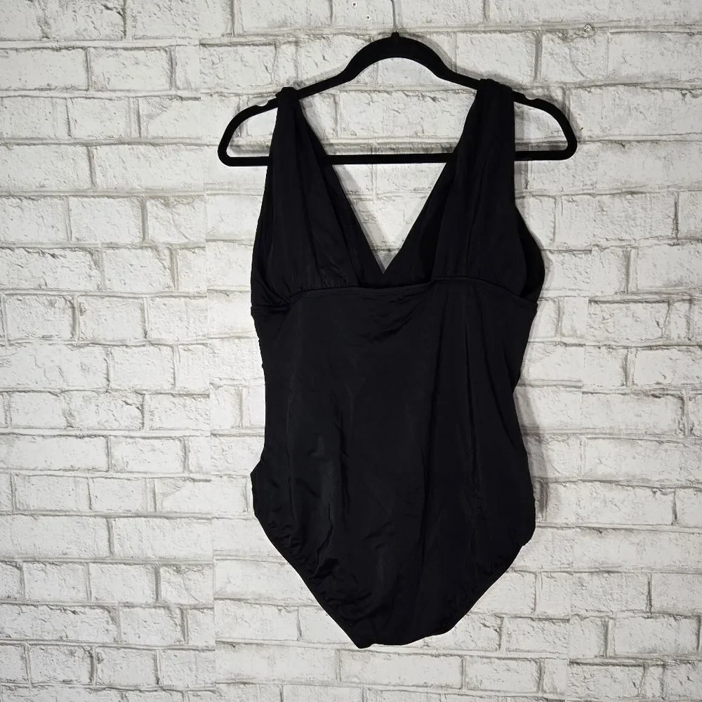 Time and Tru black one piece swimsuit